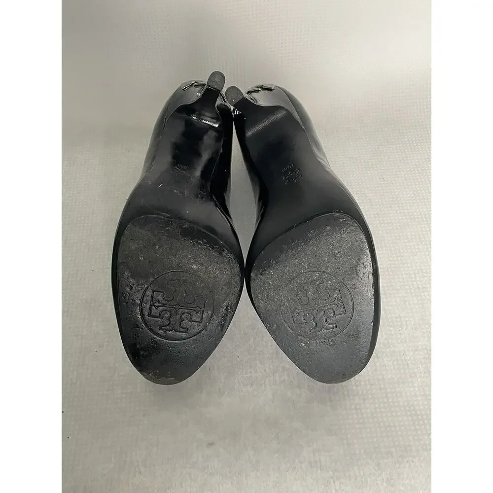 Tory Burch Jude Patent Leather Heels Black Size 10 Stiletto